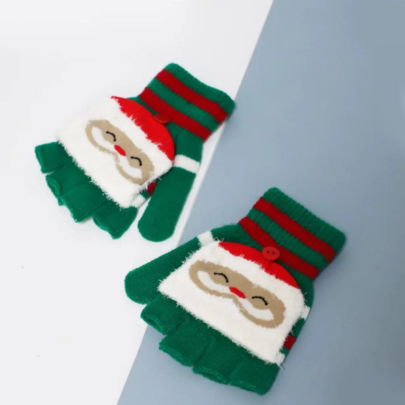 Wholesale 12pcs Christmas Minute Hand Knitted Cashmere Children's Gloves